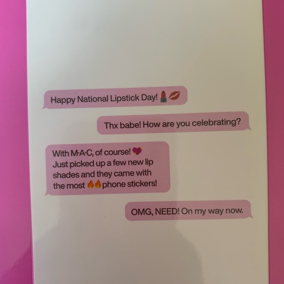 2/$20 Mac Cosmetics MacLOVESLips Phone Stickers. 10 Pack - Picture 8 of 10